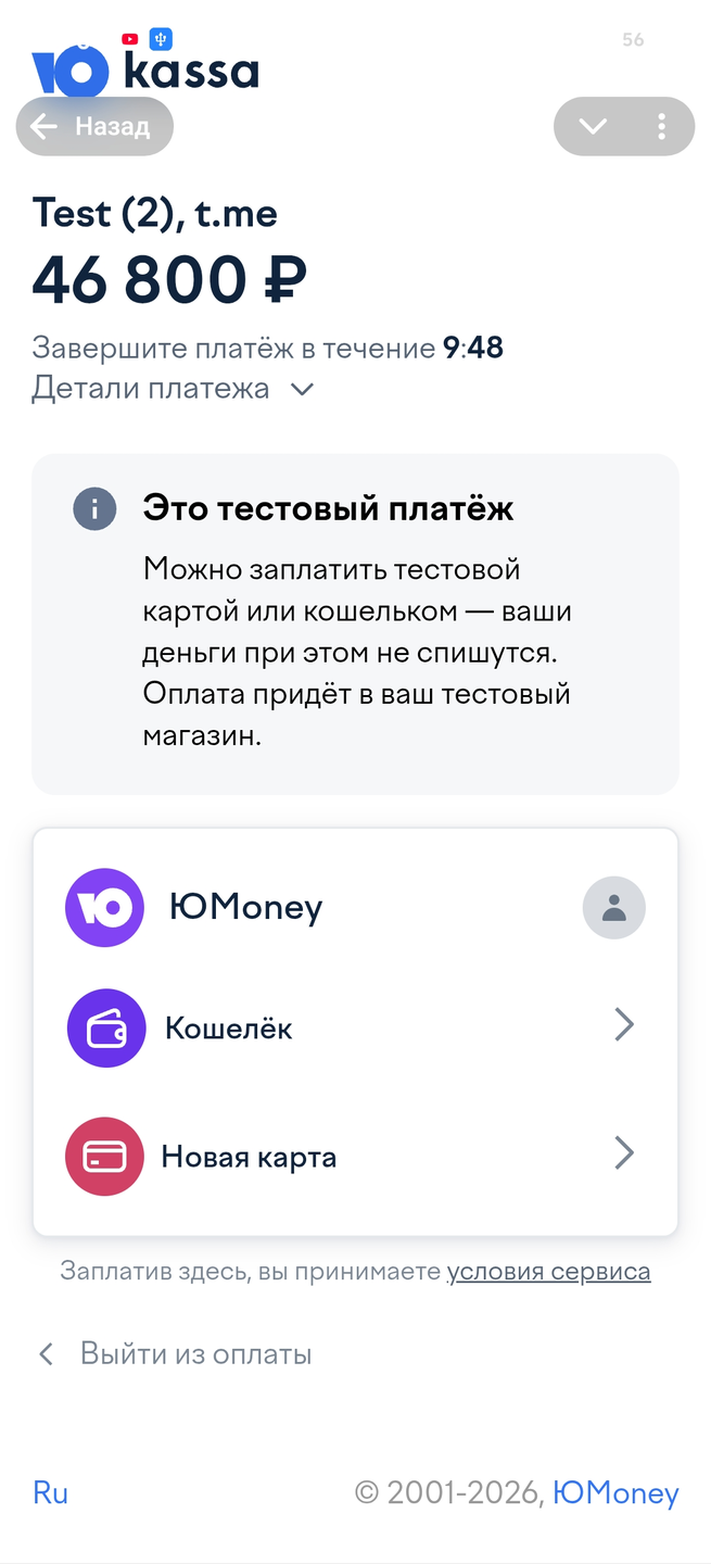 Путь клиента от оформления заказа к YooKassa и обратно